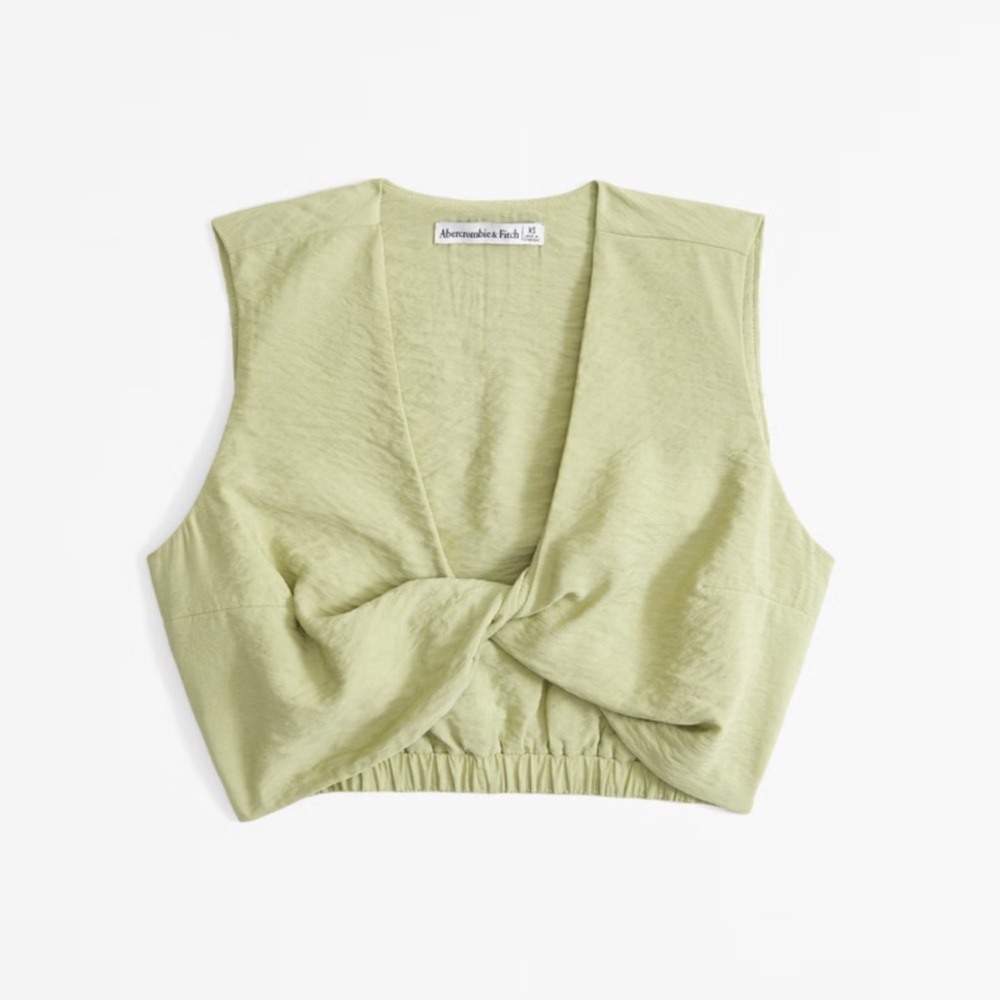 Abercrombie and Fitch Twist-Front Green Top